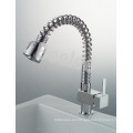 Spring Chromed Round Spring Pull Out Kitchen Faucets Mixer